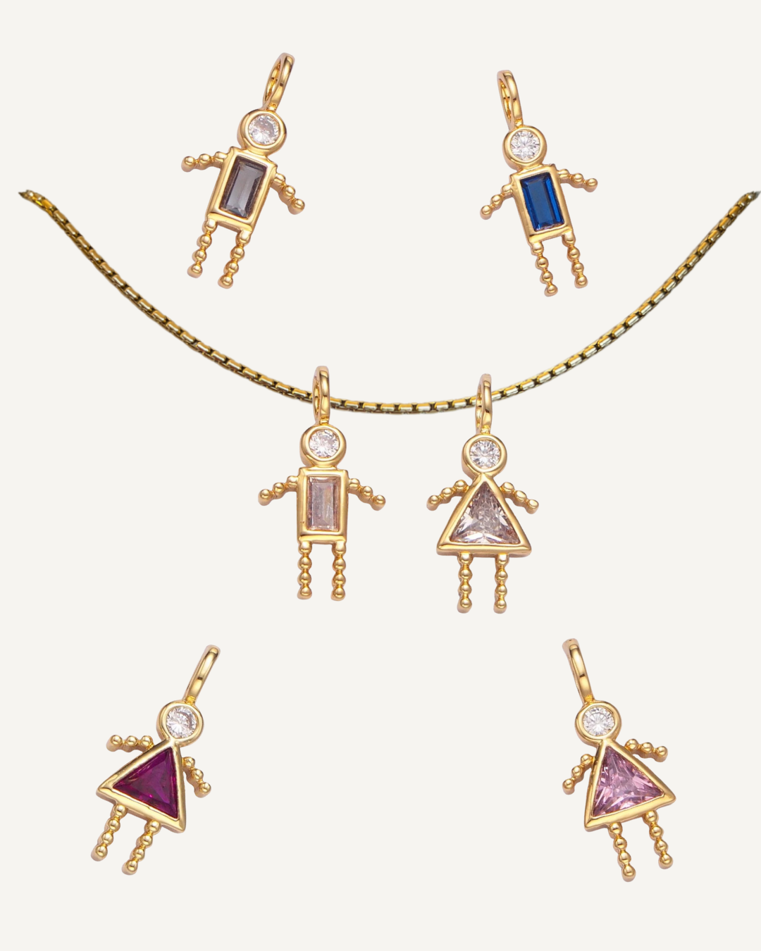 Collier personnalisé (choix maille + 2 charms)