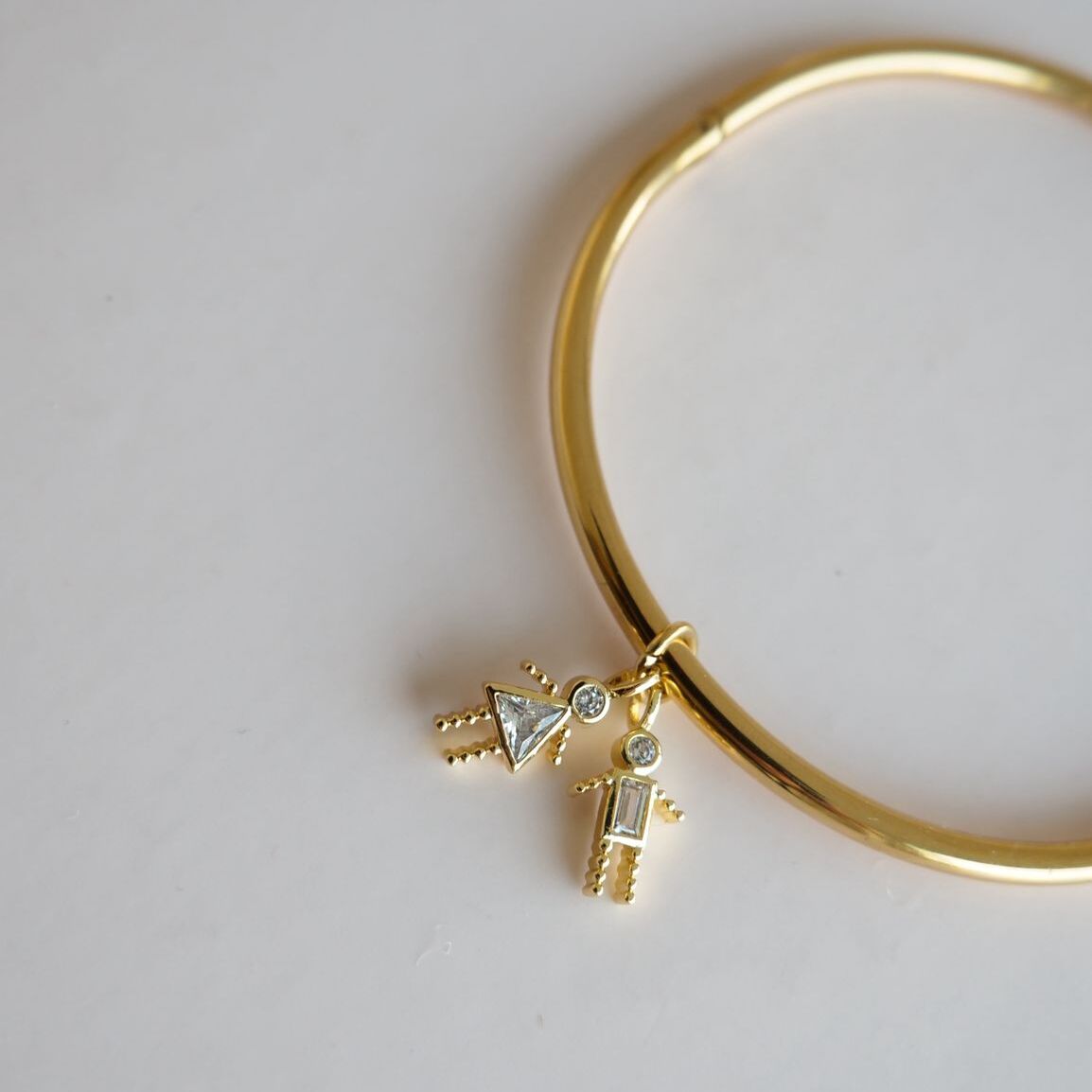 Bracelet Jonc finition dorée – Fam.heart