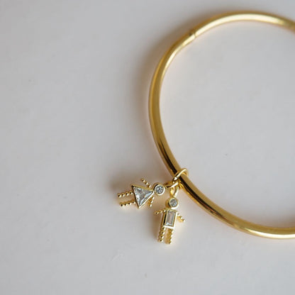 Bracelet Jonc finition dorée – Fam.heart