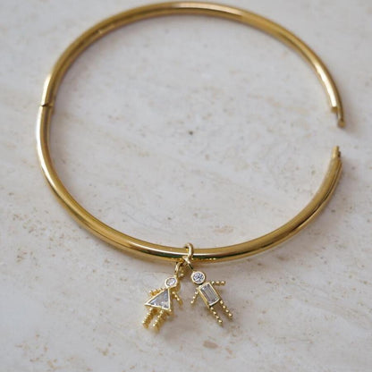 Bracelet Jonc finition dorée – Fam.heart